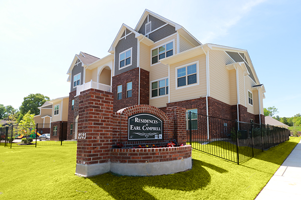 Residences at Earl Campbell Entrance